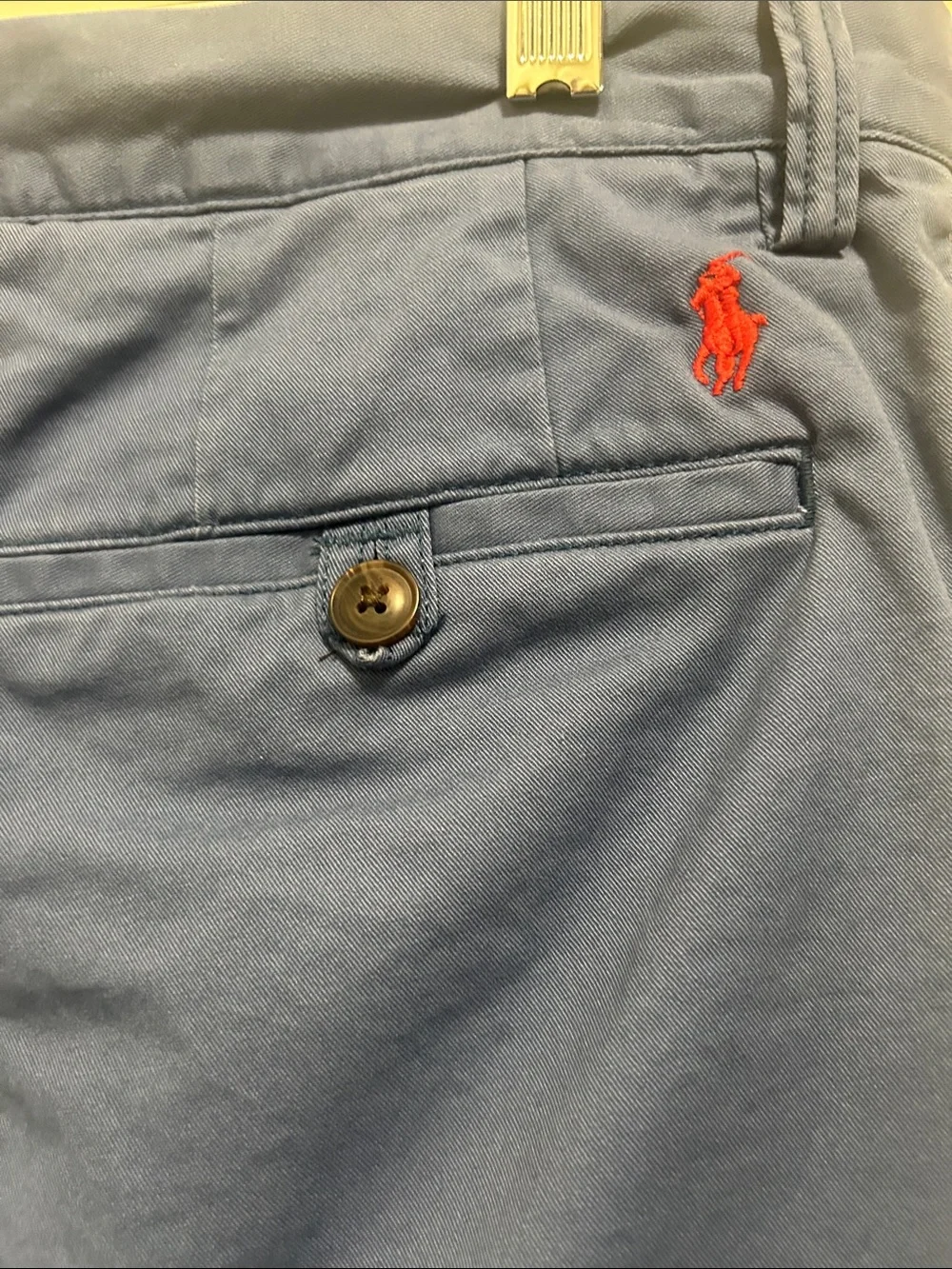Polo by Ralph Lauren Light Blue Flat-Front Chino Shorts